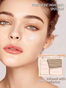 NOVO 多功能修容盘，粉状腮红，鼻影，侧脸阴影，高光，哑光和珠光色调，适合初学者，自用或送礼皆宜，适用于化妆、派对、婚礼、各种场合。 - 01#淺雲 - 查看 8