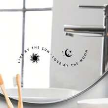 日月之恋 - 波西米亚风日月图案汽车贴纸、镜面装饰贴纸、户外装饰贴纸、汽车贴纸、驾驶贴纸、汽车后视镜贴纸、女士后视镜贴纸、乙烯基贴纸 - A - 查看 5