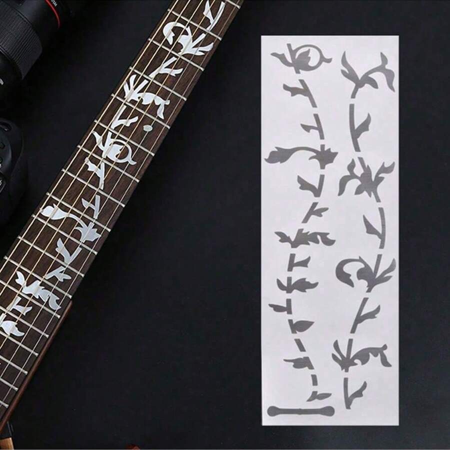 10pcs Guitar Fretboard Stickers, Fretboard Inlay Stickers, Suitable For Guitar, Bass, Acoustic Guitar, Electric Guitar - Multicolor - View 1