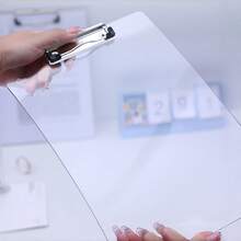 A4/A5透明活页夹，带金属夹，适用于笔记、表格、文件和图纸 - 彩色 - 查看 5