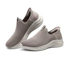 Skechers Men's New Breathable Mesh Cushioned Slip-On Walking Shoes - Taupe - View 8