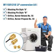 W11581316 LP转换套件适用于Amana、Estate、Kitchen-Aid、Roper、Sears等品牌的29英寸烘干机 - 米色 - 查看 6