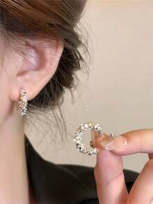 1对欧美夏季新款金属海星和仿珍珠流苏女士耳环，适合女士度假佩戴（无卡）