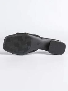 Giày sandal cao gót nữ, sandal đế dày thời trang phối màu kiểu cổ tích hở mũi, sandal mũi vuông phối màu đi biển, sandal công sở nữ, trang phục mùa xuân hè. - Nhiều màu - Xem 11