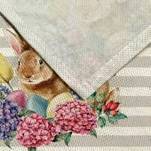 1件装兔子图案桌旗/餐垫，适用于节日、派对、生日、晚餐、厨房和餐厅餐桌装饰，四季皆宜的家居装饰