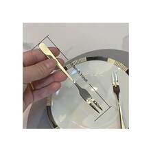 10件套高品质不锈钢蛋糕水果叉，优雅甜点餐具套装，适合聚会、婚礼和奶酪拼盘。 - 銀色 - 查看 2