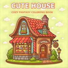 GDTME 2026年新款成人涂色书《可爱的房子》，24页厚纸，非常适合与朋友和家人一起享受温馨的涂色时光，是圣诞节、新年、开学季和文具爱好者的理想礼物。 - 可愛的房子 - 查看 10