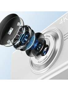 Cámara Digital, Cámara para Niños HD 1080P, Cordón, 50 MP, Pantalla TFT de 2,88 Pulgadas, Zoom Digital de Pliegues Múltiples, Antivibración, Compatible con Tarjeta de Memoria de,39172173 - Multicolor - Ver 6