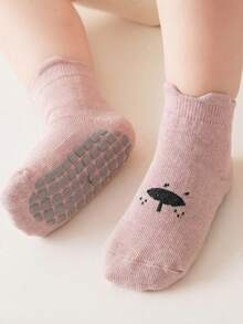 1 Pair Baby Floor Socks Indoor Anti Slip Socks, Cute Cartoon Animal Expressions, Can Be Worn All Year Round, Suitable For Newborns To Learn To Walk - Multicolor - View 19