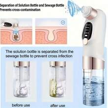 六合一电动黑头仪，USB充电浅棕色面部温泉水循环清洁美容仪套装，母亲节礼物，男女皆宜，400mAh - 彩色 - 查看 12