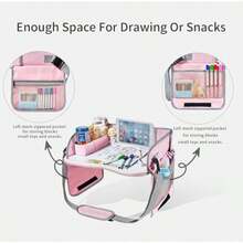 Bandeja de aje para Niños Pble Bandeja para ento Coce Mesa de Cputadora con Soporte para ad ajes por Carretera para Coce Aón - Rosa - Ver 5