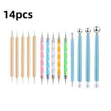 14支装点状工具圆珠笔，点状工具套装，适用于岩石彩绘、黏土模型、美甲 - 彩色 - 查看 7