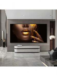 1 件無框帆布海報和印刷畫的女人的臉與金色液體,客廳裝飾圖片 - 彩色 - 查看 6