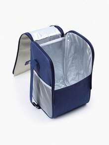 1pc Square Insulated Lunch Box Bag, Crossbody & Handheld, Large Capacity Waterproof Thermal Bucket Bag, Thick Aluminum Foil Insulated Bag, Cylindrical Storage Bag - Multicolor - View 9