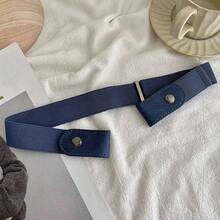 Invisible Belt, Lazy Elastic Belt, Women's Adjustment Buckle, Men's Elastic Jeans, Belt Waist Tightening, Waist Seamless - 黑色-1條(袋裝) - 查看 6