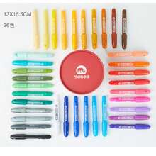 Bộ bút sáp màu Mobee chất lượng cao 12/24/36 màu, màu nước mịn, đạt tiêu chuẩn Châu Âu, chất liệu cao cấp, thích hợp cho vẽ tranh và sáng tạo, bảo vệ tầng ozone. - Xem 11