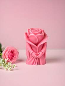 浪漫情人节情侣玫瑰誓言手牵手蜡烛硅胶模具 - 玫瑰矽膠模具 - 查看 5