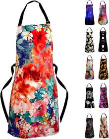 Adjustable Waterproof Apron Bib Apron With 2 Pockets Cooking Kitchen Aprons Women Men Chef TJN9 - Hoa - Xem 10