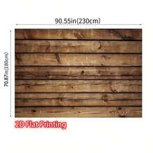 Retro Wooden Wall Background Fabric – Polyester Fiber Photography & Party Decor Fabric – No Electricity Required – Available In Multiple Sizes, Perfect For Festival Party Decor Banners, Suitable For Various Scenarios And Sizes. - Multicolor - View 5
