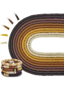 3500 顆 10 股聚合物黏土珠套裝,6 毫米黑色石珠,用於製作手鍊和項鍊 Diy 珠寶工藝