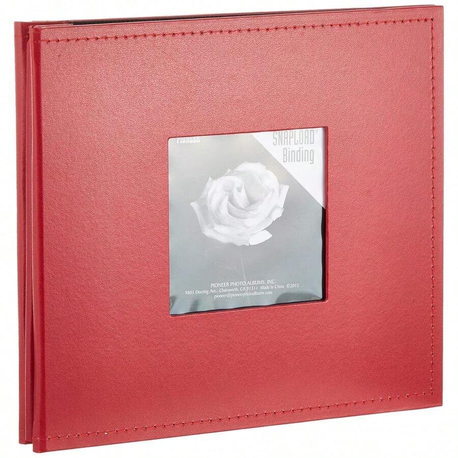 8x8 Frame Leatherette Scrapbook, Red - Red - View 1
