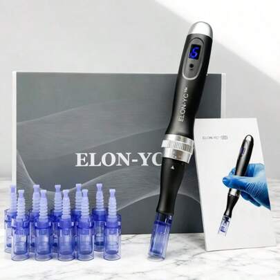  ELON-YC Nuevo Dermapen inalámbrico Ultima-X6, Hydra Derma Stemp, con 10 piezas Nano-RD, para uso doméstico, herramientas de cuidado facial, un bonito regalo para las vacaciones.
