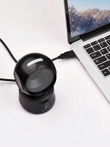 Lector De Código De Barras de Escritorio Shawty 1d/2d Lector Qr Con Usb Automático Sin Manos - Negro - Ver 3