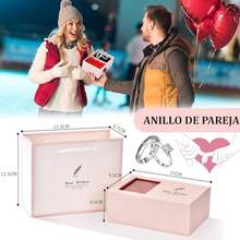Conjunto de Regalo Rosa Eterna para de  con Flor Eterna,Anillo de Diamantes de Hombre,Regalos Romntico para Bodas,Pap,Pareja,Cumpleaos,Aniversario,San Valentn,Navidad