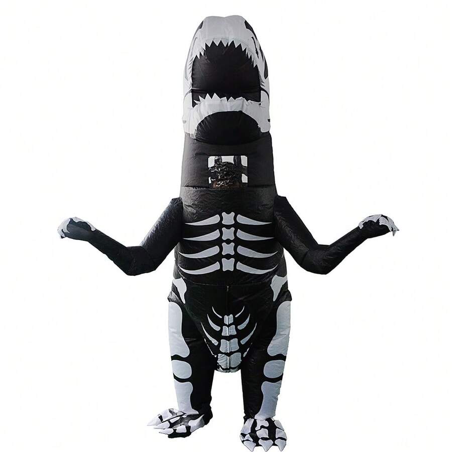 1pc Inflatable Zombie Dinosaur Costume, Unisex - Full Body Heart-Themed Fancy Dress, Suitable For Halloween, Carnival, Christmas And Various Events/Parties - Zombiemon - View 1