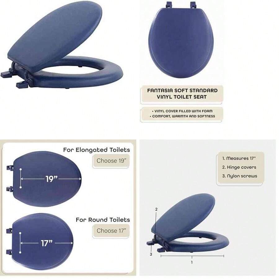 Achim Home Furnishings TOVYSTBK04 Fantasia Asiento estndar para retrete, 43.18 cm, Verde claro - Verde claro - Ver 1