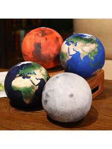 月球、地球、太阳行星毛绒玩具太空行星枕头太阳系毛绒球3D毛绒球益智玩具，适合家长在家学习办公使用。 - 彩色 - 查看 11