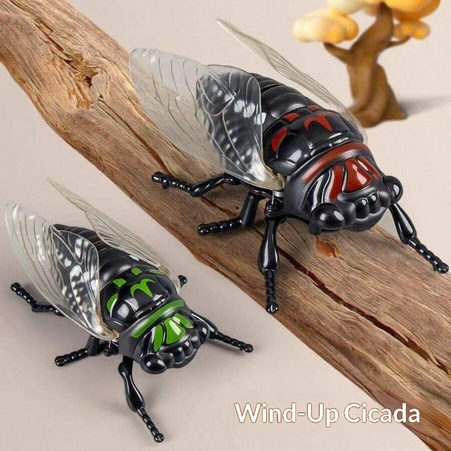 1pc Cicada Prank Toy - Hyper-Realistic Mechanical Cicada Sound Maker, Instantly Triggers Summer Screams Prank, Suitable For Office And Party - Perfect Gift - Birthday Gift - Boy Gift - Girl Gift - Easter Gift - Valentine's Day Gift - Multicolor - View 1