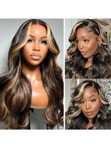 34 Inch Glueless Wigs Human Hair Pre Plucked 1B/27 13x4/13*6 HD Lace Front Wigs Human Hair Glueless 200% Density Body Wave Lace Front Wigs Human Hair With Baby Hair - S1B/27 - 查看 10