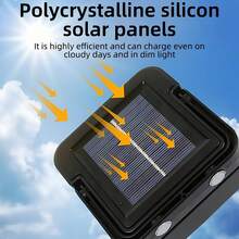 Mini Portable LED Solar Tent Light, Solar Camping Lamp, USB Rechargeable, 2400mAh Long-Lasting Battery, 4-Level Dimming, Outdoor Hiking Emergency Light, Blackout Emergency Light, Long-Lasting Multi-Function Flashlight, Suitable For Various Power Sources