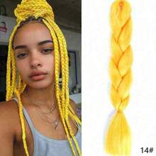 60cm Extra Large Synthetic Yaki Braid Wig For Women, High-Temperature Fiber Material, Colorful, Suitable For DIY Styling, Cosplay And Parties, Ideal Christmas And New Year Gift - Multicolor - View 34