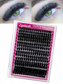 320pcs/Pack Single Cluster False Eyelashes Natural & Slim Style 30D+40D Mixed D Curl 9-16mm Reusable Single Cluster Eyelash Extension Kit With Glue, Adhesive And Sealer, Eyelashes, False Eyelashes, False Eyelash Clusters - Multicolor - View 12