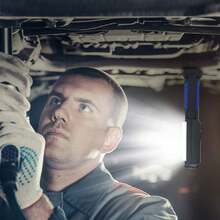 NetHong Rechargeable Work Light Portable LED Multi-Use Magnetic Flashlight With Hanging Hook, Waterproof Work Flashlight For Car Repair Household Blackout And Emergency - Blue - View 5