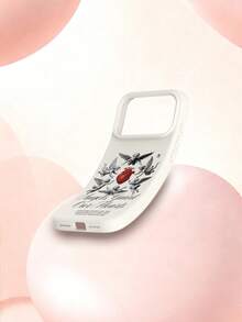 1pc Minimalist Creative Cupid Angel Heart Letter Pattern Liquid Silicone Shockproof Soft Phone Case, Compatible With Apple 11/12/13/14/14Plus/15/15Plus/16/16Plus/7/8Plus/17/17Pro And Other Models - Multicolor - View 4