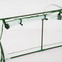 Greenhouse, Hothouse With Door, Cold Frame, Plant House, Plant Cultivation, Steel, Plastic, 200 X 100 X 80 Cm, Green - Green - View 7