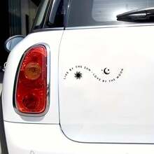 日月之恋 - 波西米亚风日月图案汽车贴纸、镜面装饰贴纸、户外装饰贴纸、汽车贴纸、驾驶贴纸、汽车后视镜贴纸、女士后视镜贴纸、乙烯基贴纸 - A - 查看 2