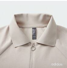 Adidas 休閒女士翻領修身透氣連身裙 - 淺卡其 - 查看 4