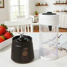 Portable USB Rechargeable Blender For Smoothies, Shakes, And Juices - 380ml Personal Size With 6 Blades, Perfect For Travel, Gym, And Outdoor Activities - trắng - Xem 6