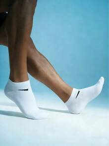 1/10/15 Pairs Unisex Plus Size Black/White/Grey Breathable Ankle Socks, Sports Socks, Fashion Socks, Solid Color Simple Style, Suitable For Daily Wear