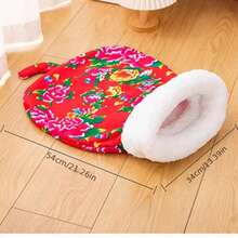 1pc Cat Sleeping Bag, Comfortable Cat Mat, Winter Sleeping Bag, Warm & Cozy Cat Sleeping Bag - Semi-Enclosed Soft Plush Sleeping Bag - Multicolor - View 2