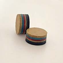 2 pezzi Punte per stecca da biliardo multistrato da 14 mm, premute in pelle di maiale di alta qualità a 7 strati, punte realizzate a mano, punte professionali per stecche da snooker e biliardo americano - 14 mm - 2 pezzi - Visualizzare 7