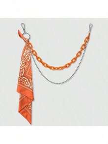 Hip-Hop Style Cashew Flower Waistband, Street Dance Accessories Include Scarf, Pants Chain, Bag Charm, Keychain, Multipurpose Fall, Autumn, Halloween