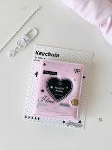 1pc Minimalist 2-Inch Large Head Photo Album Girl Fan Idol Hollow Heart ID Photo Card Holder Keychain Pendant - Multicolor - View 13