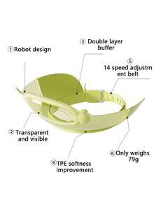 1 Pc Adjustable Kids Shampoo Cap - Cartoon Waterproof Ear Protection Bath Hat For Baby Hair Washing