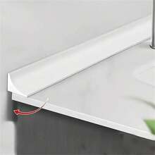 1条2米/78.74英寸自粘塑料止水条，可裁剪，易清洁，防滑，柔软可旋转，适用于淋浴房、厨房水槽、炉灶、浴室、浴缸 - 彩色 - 查看 6