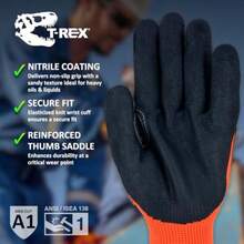 CYPNMagid Glove and Safety T-REX - Guantes resistentes a los impactos 9/L 1 par resistentes a las perforaciones guantes de trabajo resistentes con agarre carcasa naranja TPR gris agarre de nitriloFashion - 224425808 - Ver 4